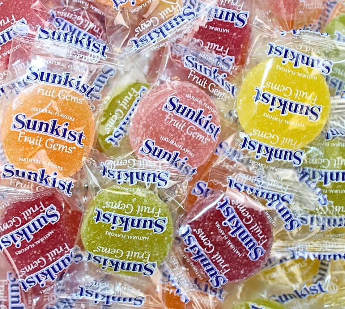 Fruit Gems candy – Assorted Citrus Flavors, 12oz Bulk Bag Approx. 32 Count | Individually Wrapped Chewy Candy for Parties, Gifts & Candy Buffets
