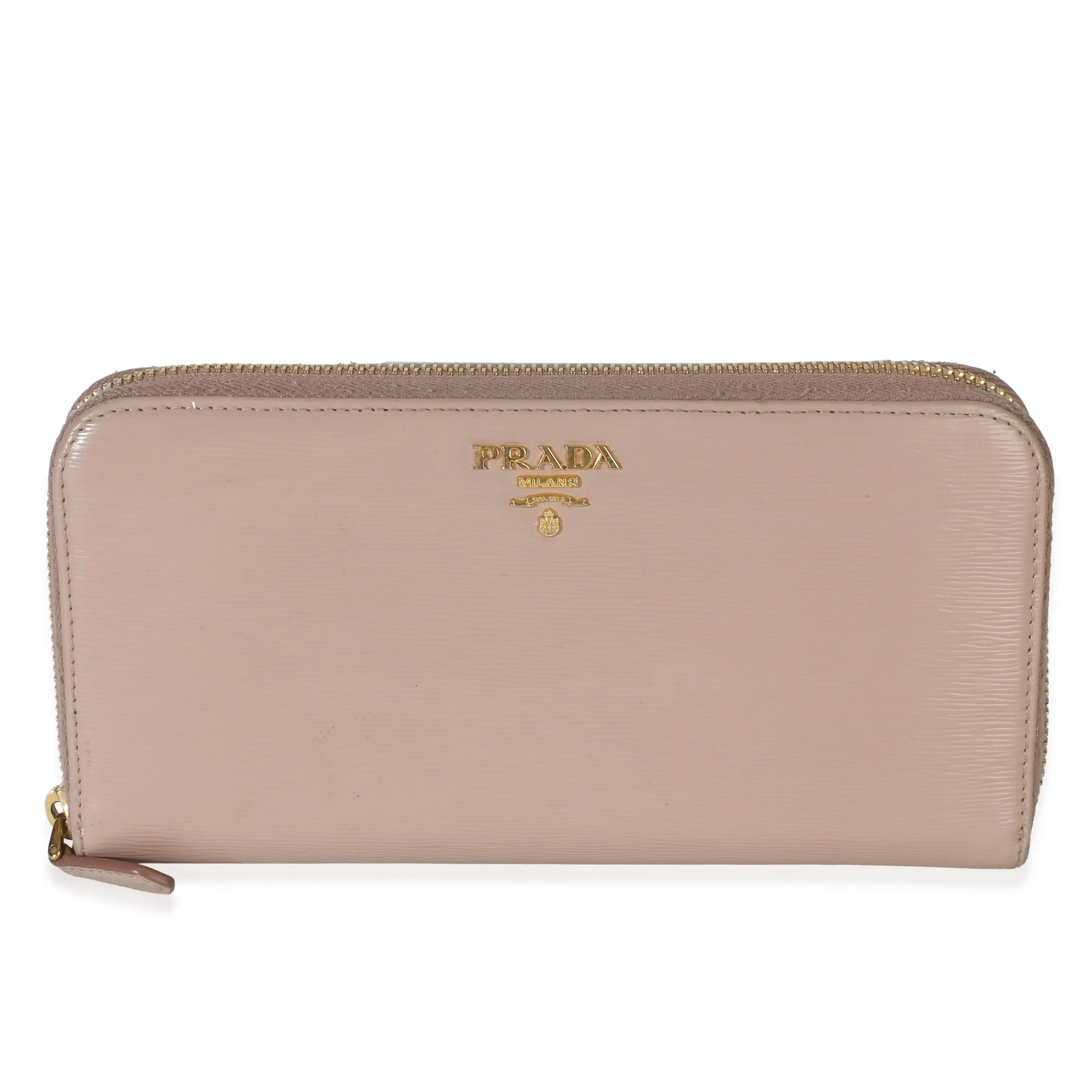 Pre-owned Leather Small leather goods Light Pink Vitello Move Zip Around Wallet