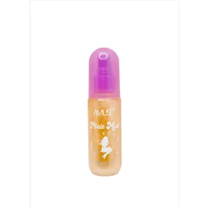 Pixie Mist Shimmer Makeup Fixing Spray, Lightweight Hydrating Cosmetic Formula, Radiant Finish, Single Item