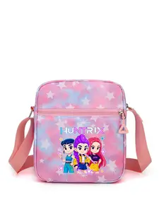 1pc Kpop witch hunting group printed shoulder bag, Women's crossbody bag, Casual messenger bags, zipper closed letter cartoon print, casual and simple, suitable for students, campus, school, travel, shopping