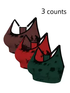 Women's Tie-Dye Stretch Sports Bra Set, Soft Skin-Friendly Fabric, Eco-Friendly Design, Fixed Cup Support, Ideal for Daily Wear & Fitness Activities