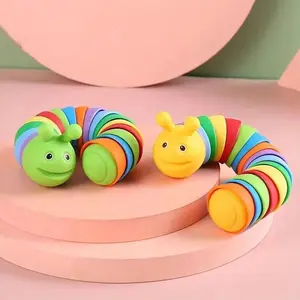 Interactive Moving Caterpillar Cat Toy - Battery-Free, Safe Plastic, Multicolor Interactive Toy for Indoor-Outdoor Play