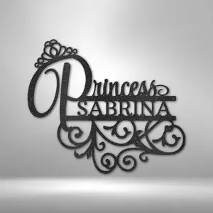 Personalize Princess Monogram - Steel Sign