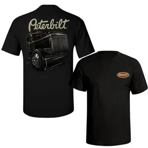 Vintage 18 Wheeler Big Rig T-Shirt, Retro Heavy Duty Semi Truck Graphic Tee, Double-Sided Classic Trucker Script Top, Heavyweight Cotton Streetwear Oversized Fashion Tshirt