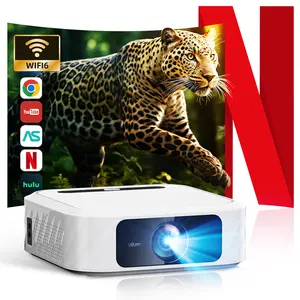 [US Warehouse]Smart Projector , High ANSI Lumens, 1080P Native, Dual WiFi 6, BT 5.4.  Android  Portable Outdoor Movie Projector for Home, Backyard, Camping tiktokshopspringglowup
