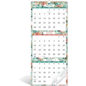 Wall Calendar 2026-2027 - MAY. 2026 - JUN. 2027, 3 Month Wall Calendar Display (Folded in  Month), 11.25" x 26", 3 Month Calendar 2026-2027