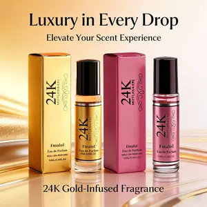 24k Women's Rollerball Perfume, Classic Floral Fruit Scent, Long-Lasting Romantic Fragrance, 10ML Portable Luxury, Essential for Daily & Dates
