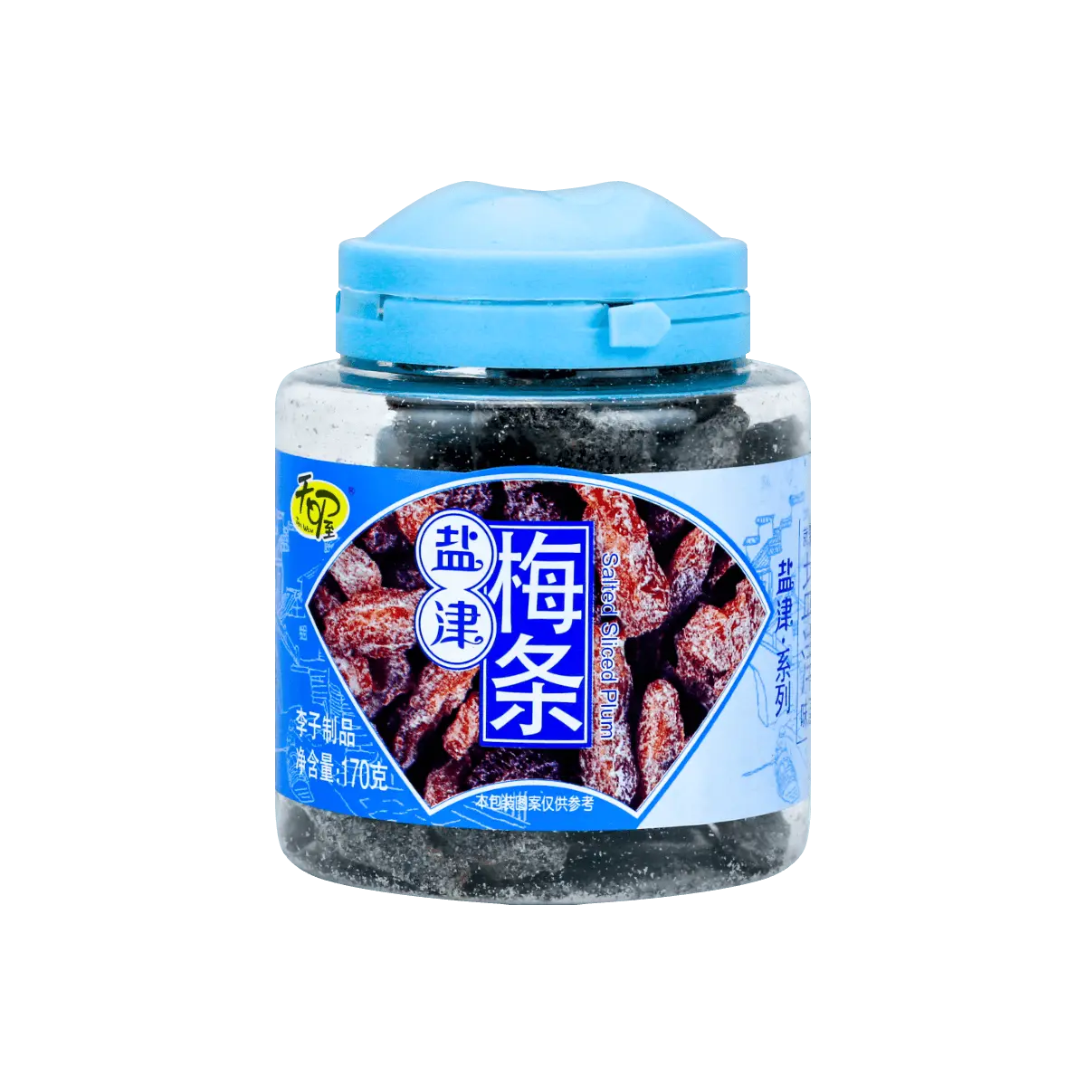 TEN WOW Salted Plum Strips - Sweet & Sour Dried Plum Preserves, 170g Snack