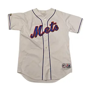 Pedro Martinez New York Mets Majestic Replica White Jersey Size M-2