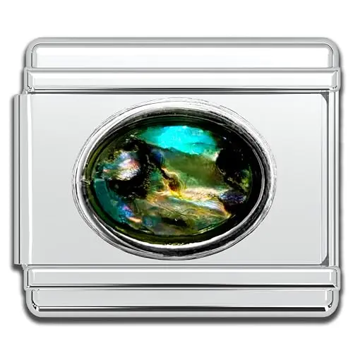 Italian Charm Bracelet Charms, Semiprecious Stone Charms, 9mm Stainless Steel Links Bracelets Jewelry for Women Italian Charm Bracelet Charms, Semiprecious Stone Charms, 9mm Stainless Steel Links Bracelets Jewelry for Women