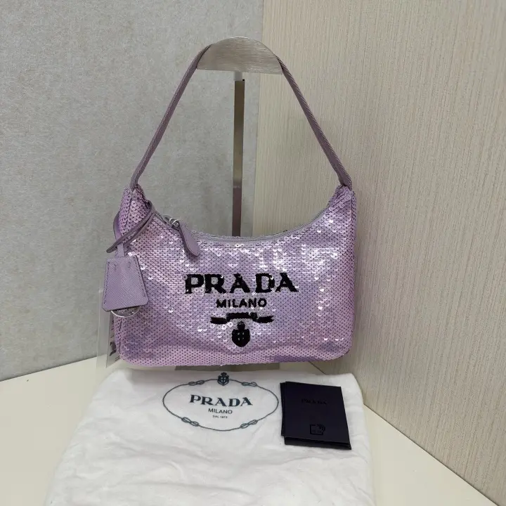 Pre-owned PRADA Nylon Shoulder Bags Re Edition 2000 Sequined Re Mini Bag 21197482