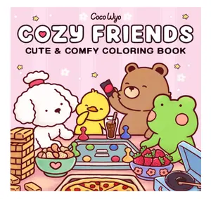 Cozy Friends Coloring Book for Adults and Teens Featuring Super Cute Animal Characters with Easy and Simple Designs for Relaxation Paperback