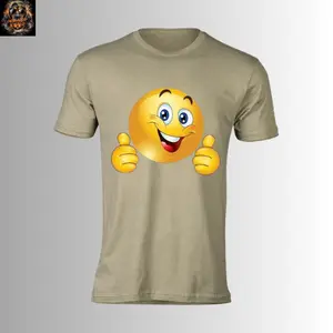 Happy Emoji Thumbs Up T-Shirt, Funny Smiley Face Tee, Positive Vibes Shirt, Cute Emoji Shirt, Funny Gift Idea, Unisex Cotton Tee