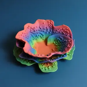 Stylish and Functional Reniformis Coral Bowl by Gazzaladra - Rainbow Color Option Available