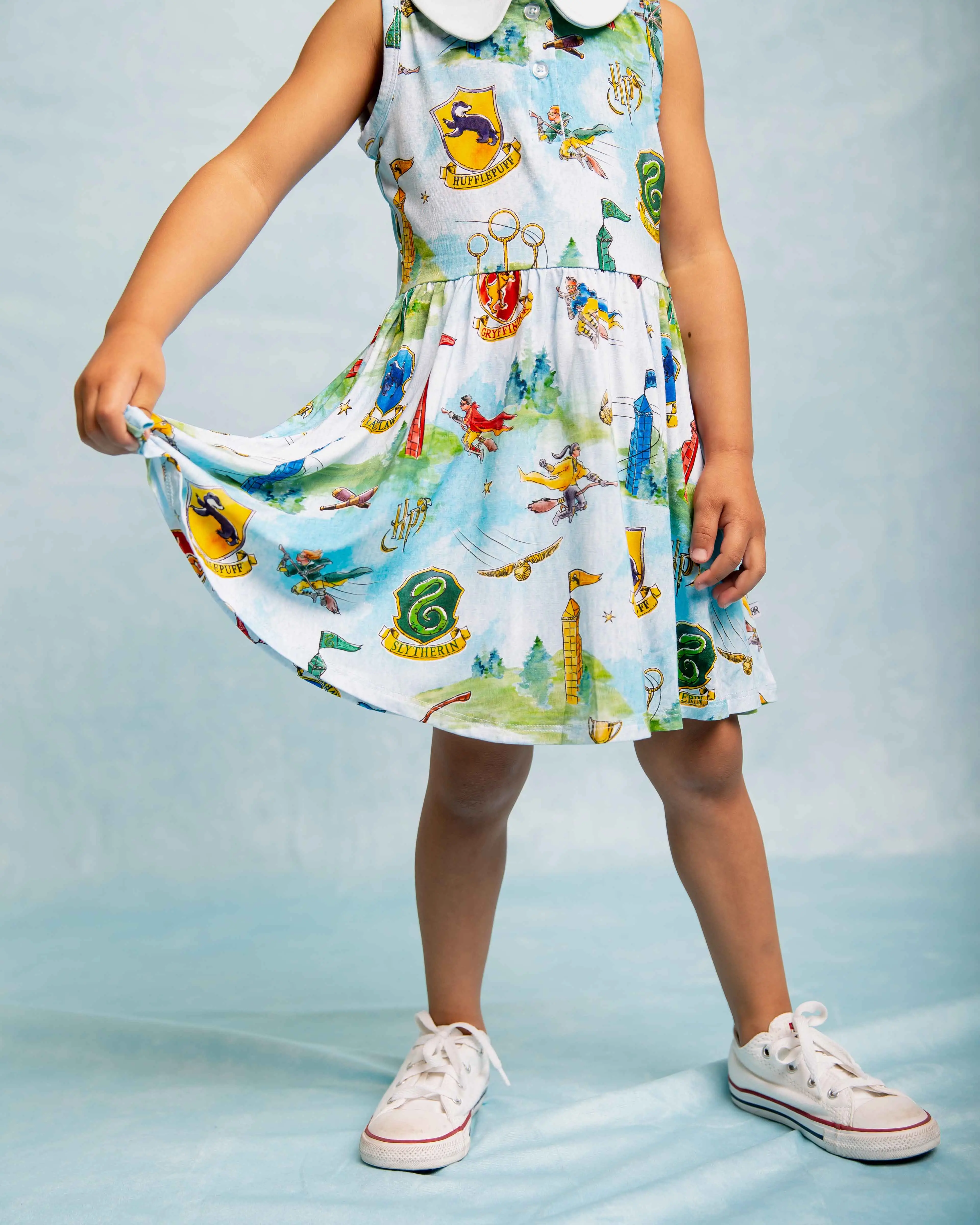 Harry Potter Quidditch Cup Girls Collared Dress & Shorts Set