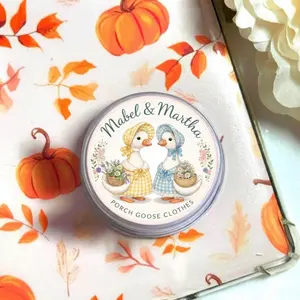 Cute Vintage Goose Couple Phone Grip - Magnetic Pop Socket & Kickstand - Cottagecore Farmhouse iPhone Accessory Gift