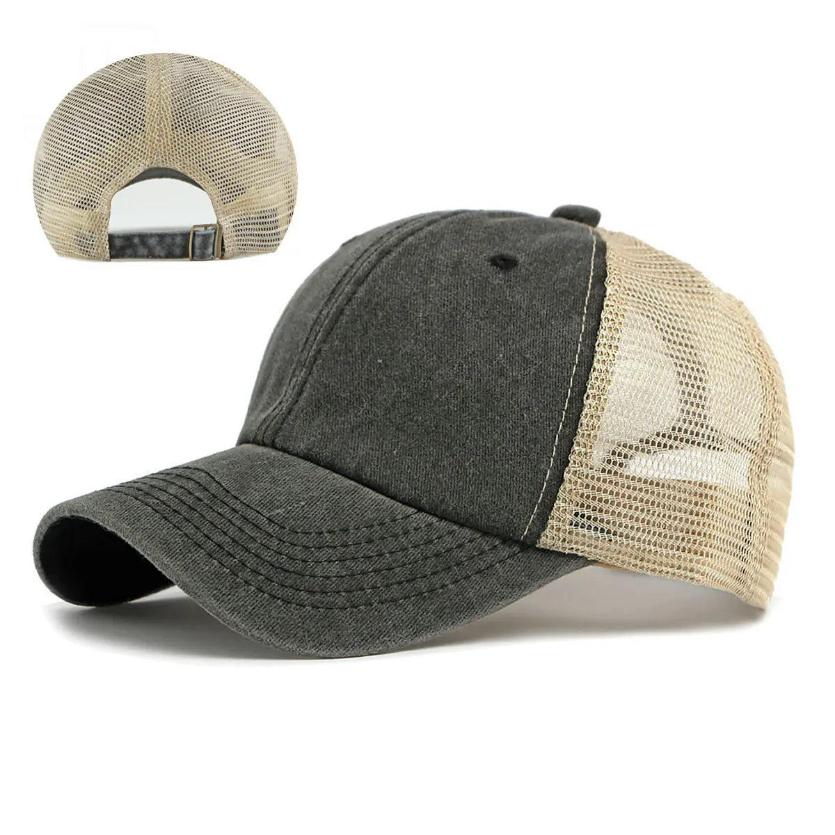 Unisex Washed Cotton Trucker Hat - Lightweight Vintage Baseball Cap, Breathable Mesh Design - Sun Hat for Outdoors, Sports summerwins, Mens Hats, Hats For Women