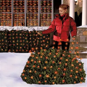 212 MAIN Traditional 4 x 6 ft 100 Red LED Net Light Set, Indoor/Outdoor Festive Decoration