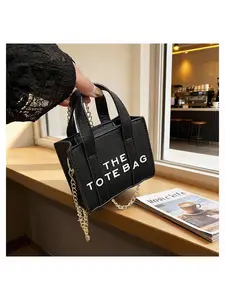 Women's Embroidered Letter Tote Bag, Fashion Versatile Handbag, 2026 New Design, Multiple Colors Available, Crossbody Chain Bag