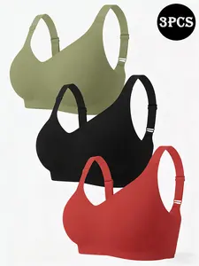 Jelly Support Wireless Bra - Seamless Push Up Bralette, Buttery Soft & Anti-Sagging, Full Coverage [1/3 PCS] - Size runs small, please order one size up