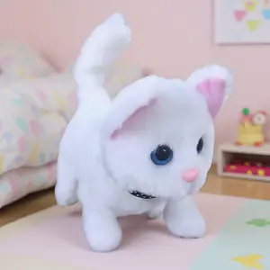 TikTok Viral Robotic Cat with Robotic Function, Walks Wagging, Meows, Interactive Plush Companion Toy, Home Decor Item & Gift for Kids, Ideal for Playtime or Parties
