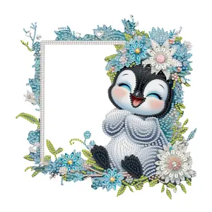 Acrylic Special Shape Animal and Flower Rhinestone Tabletop Photo Frame Kit Table Top Diamond Painting Frame Kits 5D DIY Diamond Art Tabletop Decor for Home Office Decor
