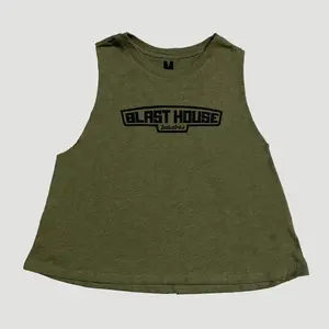 ICON CROP TANK - OLIVE