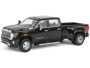 2022 GMC Sierra 3500 Denali Dually - EBONY TWILIGHT METALLIC (2nd Edition) Diecast 1:64 Scale Model - Karson Diecast Co. 51678A
