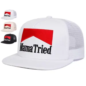 Unisex MAMA TRIED Embroidery Hip-hop Net Hats Spring Summer Outdoor Adjustable Casual Baseball Caps Trucker Caps Sunscreen Hat Travel Tourism Beach Vacation