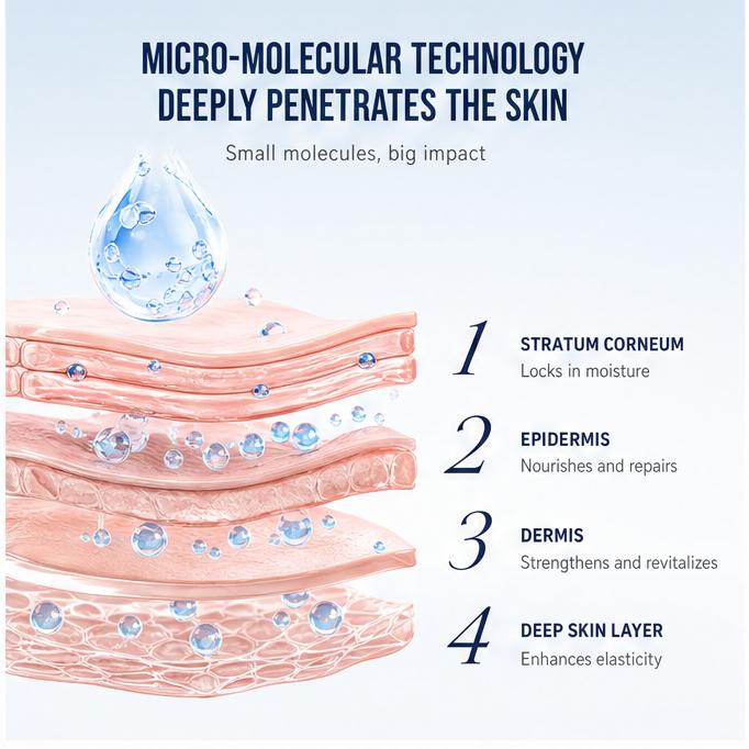 Mecncat Multi-Effect Strengthening Rollerball Micro-Molecular Serum - Botanical Extract-Infused Skincare Serum for Daily Skin Care
