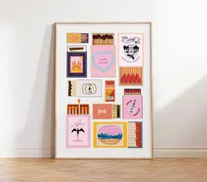 Fourth Wing Inspired Matchbox-Style Poster, Rebecca Yarros Booktok Inspirational Minimalist Artistic Wall Decoration, Multi-Size Vivid Photo Print for Room Home Decor