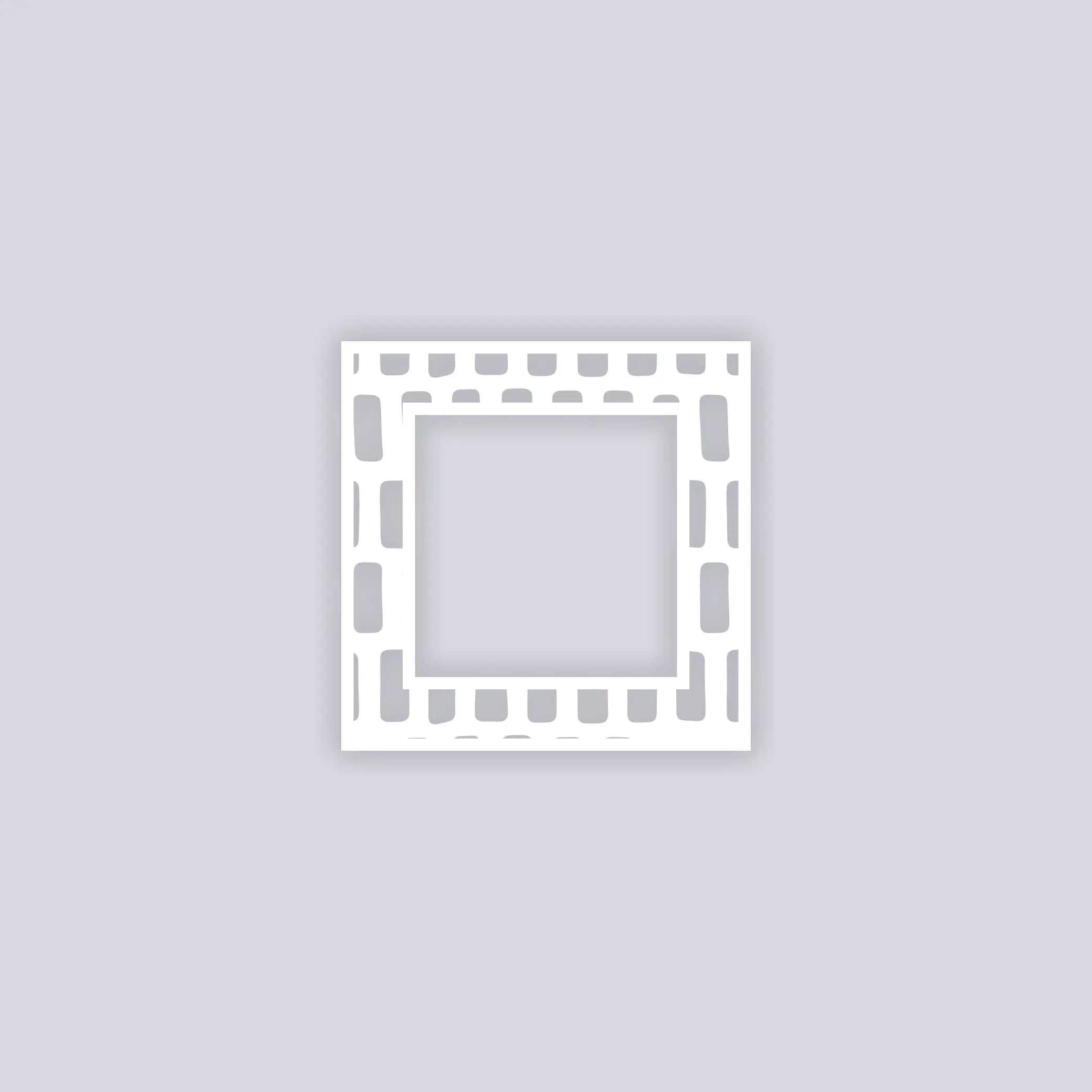 Brick Grid Square Rim Clay Stencil