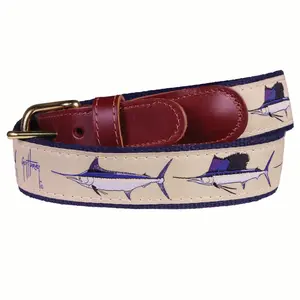 Guy Harvey Grand Slam Men’s Leather Tab Belt