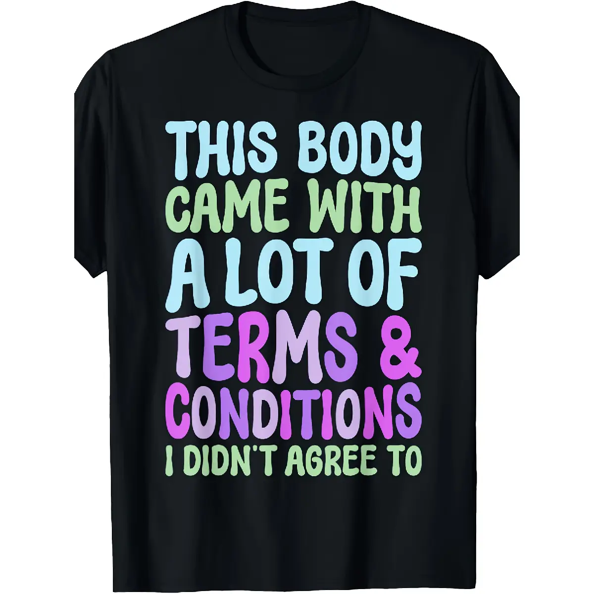[100% Cotton] Men's Fibromyalgia Awareness Graphic T-Shirt - Regular Fit, Short Sleeve Streetwear Top, Vibrant Cartoon Text Design, Machine Washable, Casual Attire, Extra Long Plus Size
