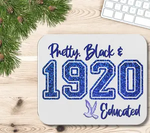 Zeta Phi Beta Sorority Mouse Pad | ZPB 1920 | Sorority Sister Gift | Zeta Christmas Gift | Soror Founders' Day Gift | Big Little Reveal Gift | Blue and White Dove | Soror New Office Job Accessories