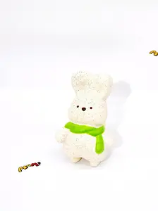 MHM Squishy Series Rabbit Scarf (Green) Stress Relief Toy, crafted from a viscous, moist, soft, and slow-rebound material.