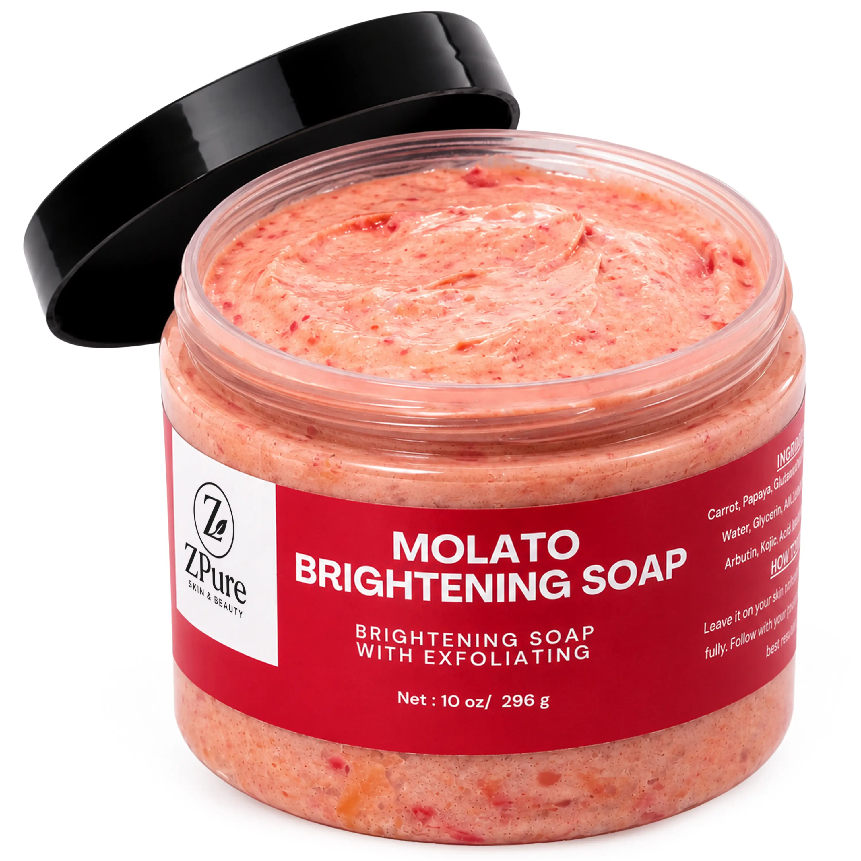 ZPure Skin & Beauty Molato Premium Organic Handmade Soap, Body Care Product for Face & Body, Brightening, Dark Spot & Pimple Reduction, All Skin Types, 24-Month Shelf Life, Single Item, Twice Daily Cleansing Vegan Body Wash Skin Repair Cleanser