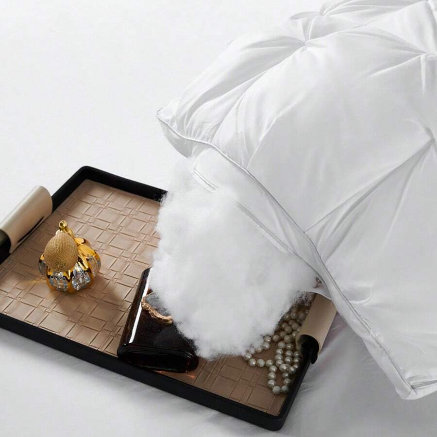 Queen Pillow Set Of 2 , Soft Support Queen Pillow Set Of 2 , Hotel Collection Standard/Queen Bed Pillow Set Of 2 , Down Alternative Bedding For Back, Stomach, Or Side SleepersLuxury Hotel Gel Pillow Room Decor, Easter Gift (White Gray)