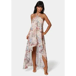 High Low Chiffon Maxi Dress