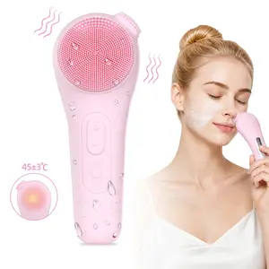 Cotsoco Facial Cleansing Brush, Heated Vibrating Facial Cleansing Device, Electric Facial Cleanser for Deep Cleansing, Gifts for Men Women, Mother's Day Father's Day, Summervibes