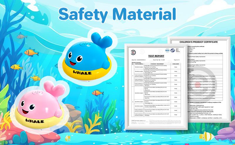 Baby Bath Toys, Light Up Whale Sprinkler Bath Toys for Kids Ages 1-3, Pool Water Toys for Toddlers Bathtub Fountain Toys, Birthday Gifts for 1 2 3 Year Old Boys & Girls