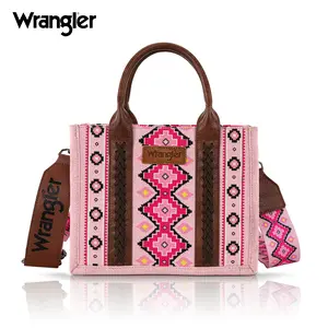 Wrangler [VIP] Southwestern Dual Sided Print Canvas Tote Crossbody Bag With Top Handle