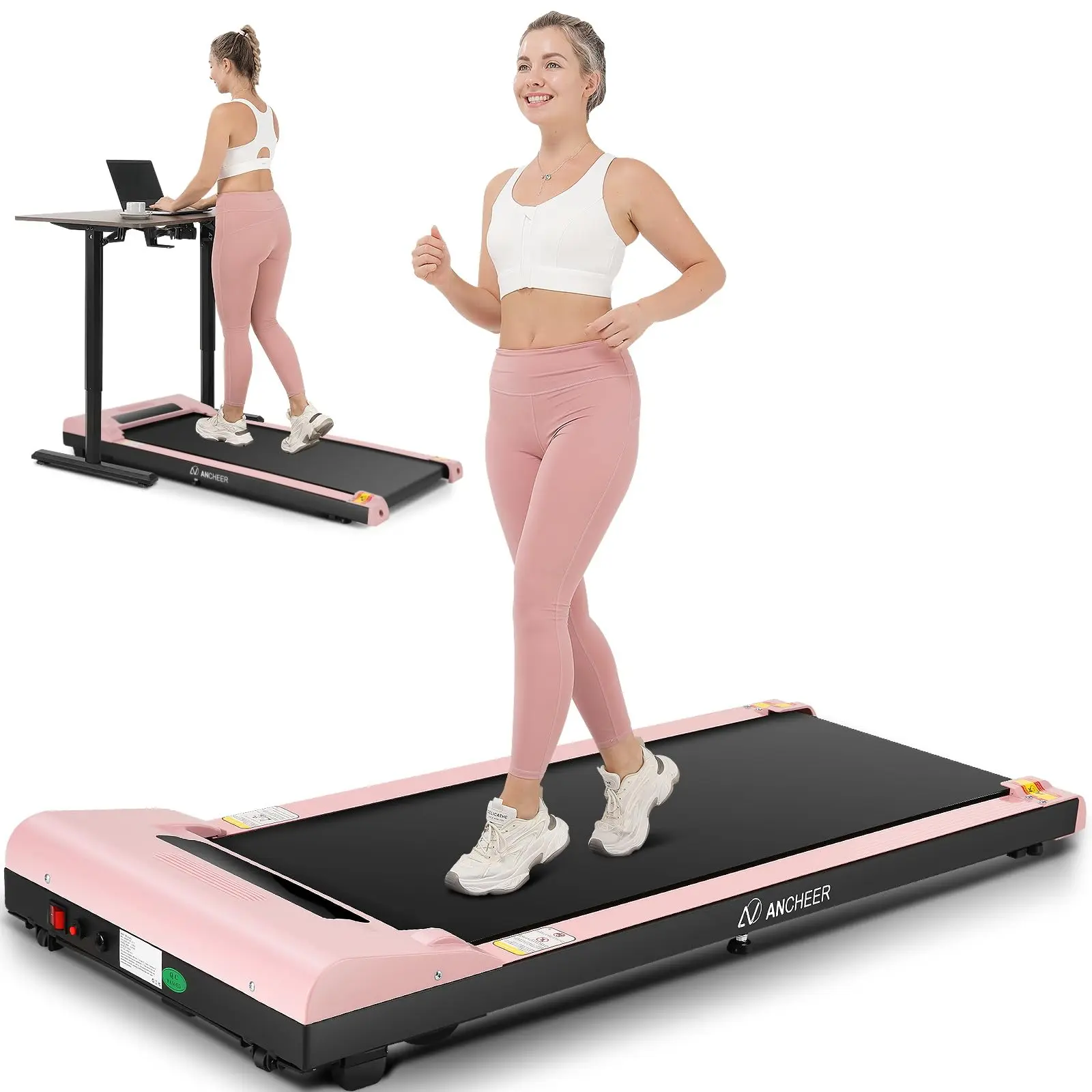 ANCHEER Walking Pad Under Desk Treadmill 2.5HP Folding Treadmill with Remote Control, 2 in 1 Treadmills for Home Office with Quiete summerwins Portable Fitness Equipment Portable Workout Equipment