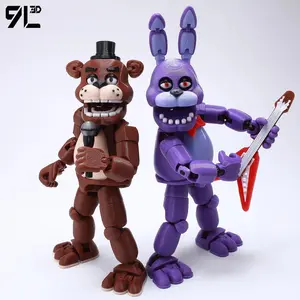 9L3D Printed Bonnie Bass Titan13 Five Night Security Breach FNAF Action Figures Bear Midnight Harem Movable Joint Detachable Toy