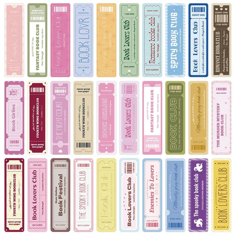 Bookmark, 30pcs/set Simple Creative Paper Bookmark, Reading Bookmark, Book Decoration Card, Reading Bookmark for Home School Office, Book Accessories, Book Reading Stickers