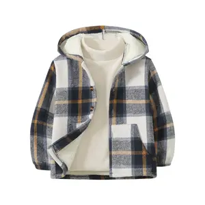 Autumn and winter boys hooded fleece fashion warm coat children's comfortable wild holiday outdoor Korean version of boys' children's clothing fashion casual durable winter children's thick coat