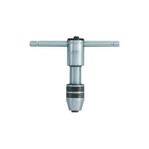 Ratcheting T-Handle Tap Wrench, Ratchet Action, #12 to 1/2" Tap Capacity, 4-1/4" Overall Length, Model 162R