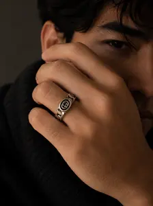 Pre-owned Gucci Interlocking G Sterling Silver Ring