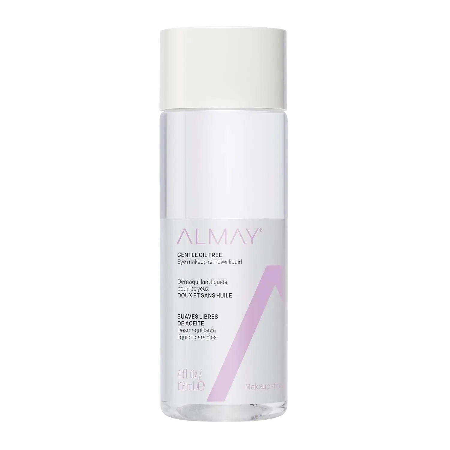Almay Eye Makeup Remover Liquid with Aloe, Oil-Free, Hypoallergenic, Dermatologist & Ophthalmologist Tested, 4 fl oz