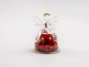 ExoticEtFleur Eternal Angel Rose Gift Box - Preserved Flowers in Glass Dome | Perfect for Special Occasions (can be customize)